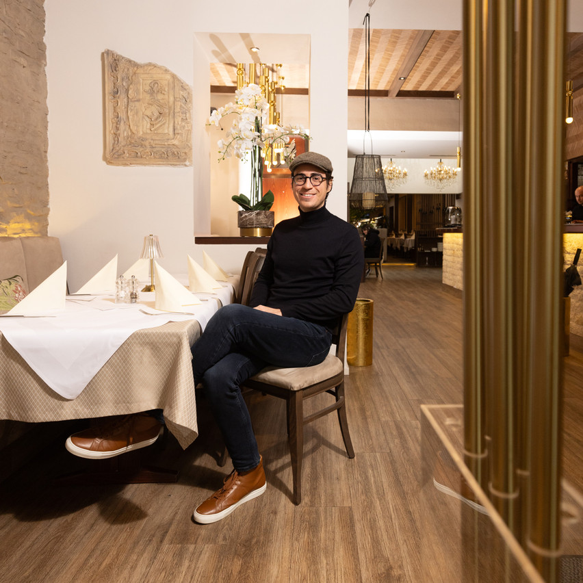 Steven Halmaghi’s “go-to choices” at Athena are gyros or moussaka. Photo: Guy Wolff/Maison Moderne