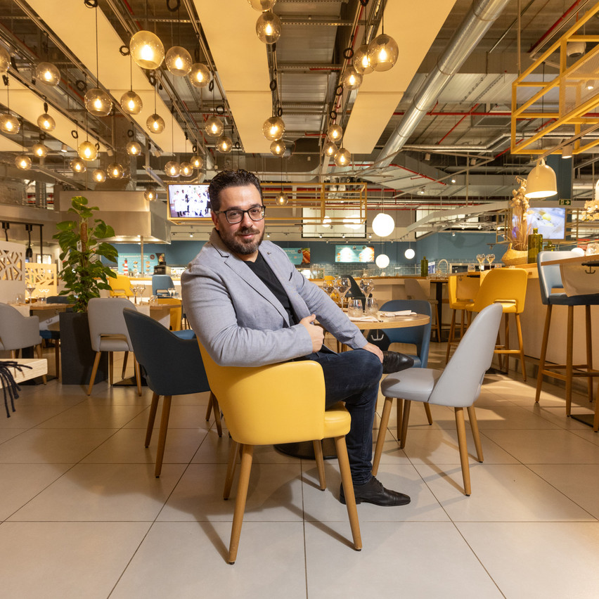 Auchan La Brasserie has “delicious” food and is a “fantastic space for team bonding,” says Frédéric Sabban. Photo: Guy Wolff/Maison Moderne