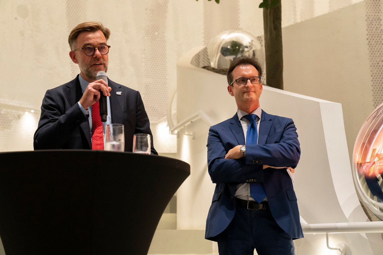 Fayot presented the space startups support programme which will launch its first call for applications in November 2021. Photo: Emmanuel Claude / SIP