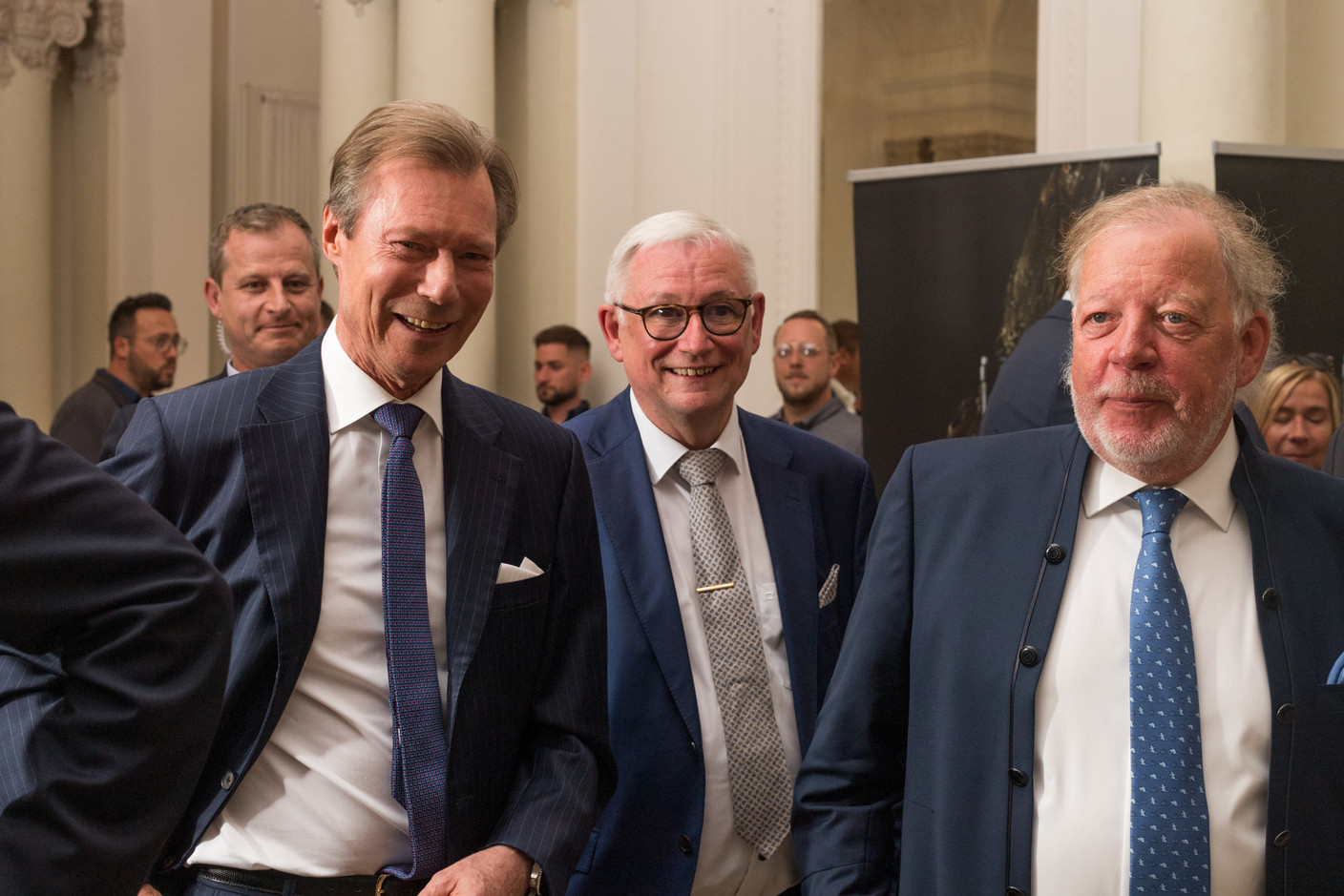 S.A.R le Grand-Duc Henri, François Koepp (CEO et secrétaire général de l’Horesca), Alain Rix. (Photo: Bertelsmann/Nader Ghavami)
