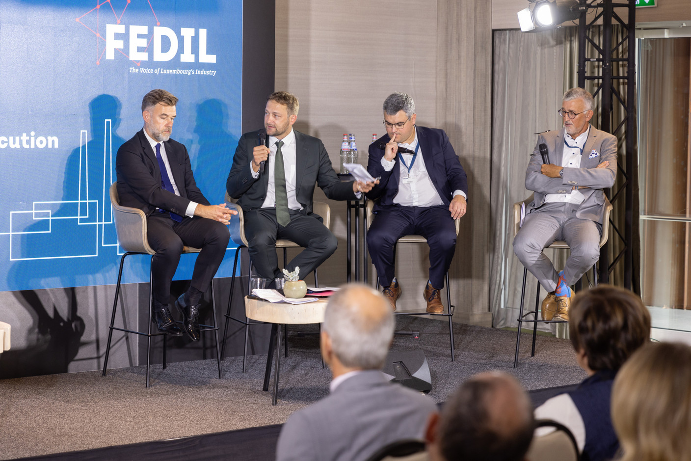 Franz Fayot, Christophe Hansen, Pierre Laffont et Georges Rassel. (Photo: Romain Gamba/Maison Moderne)