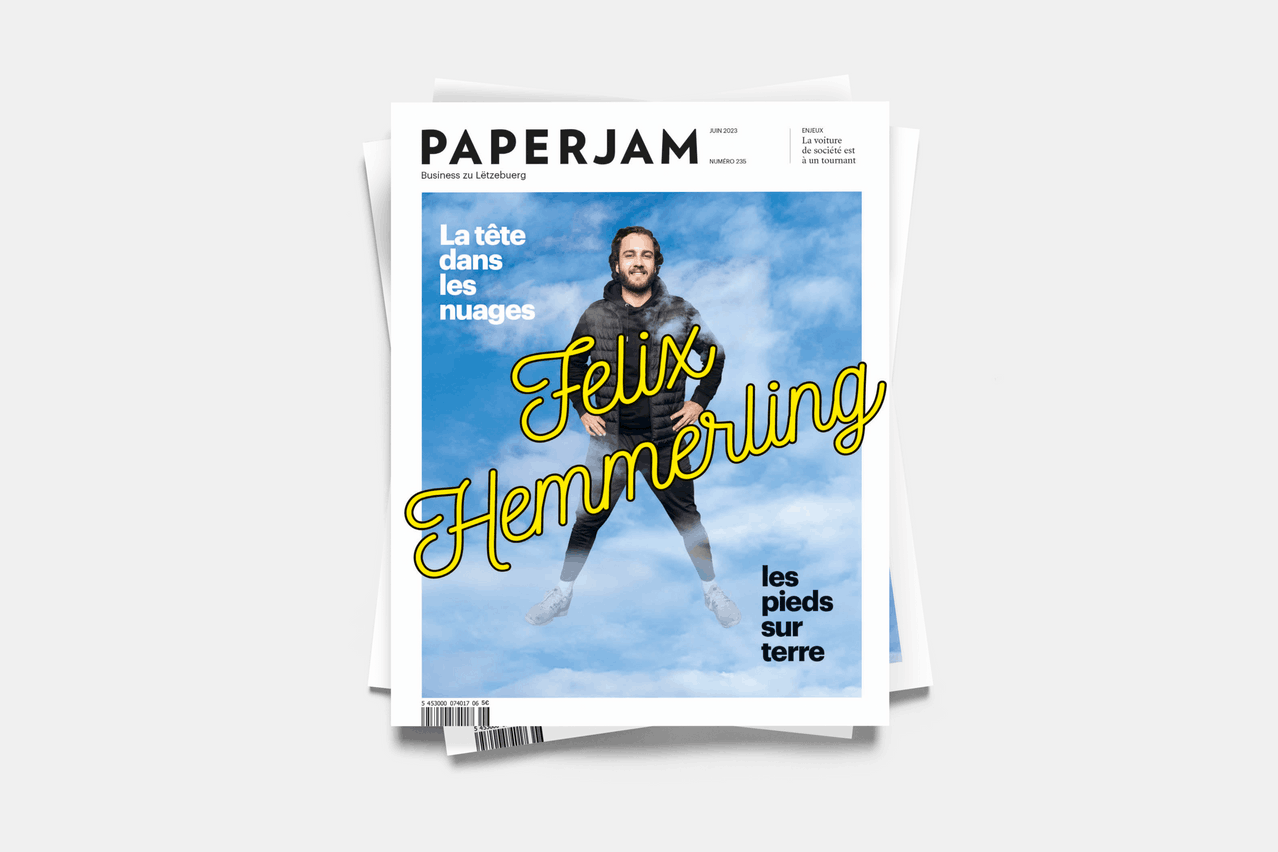 Felix Hemmerling en couverture de l’édition de juin, 235 e  numéro du magazine Paperjam. (Photo: Guy Wolff/Maison Moderne)
