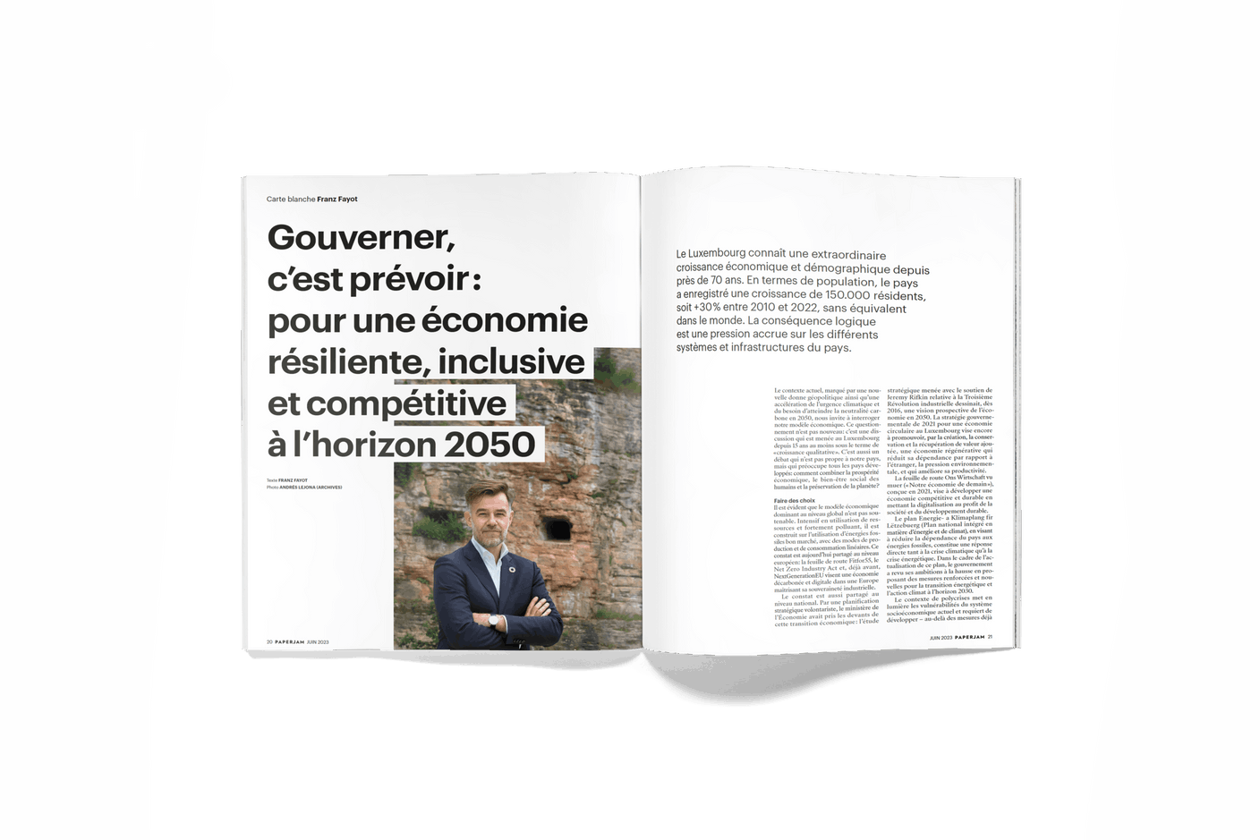 Carte blanche du ministre de l’Économie. (Photo: Maison Moderne)