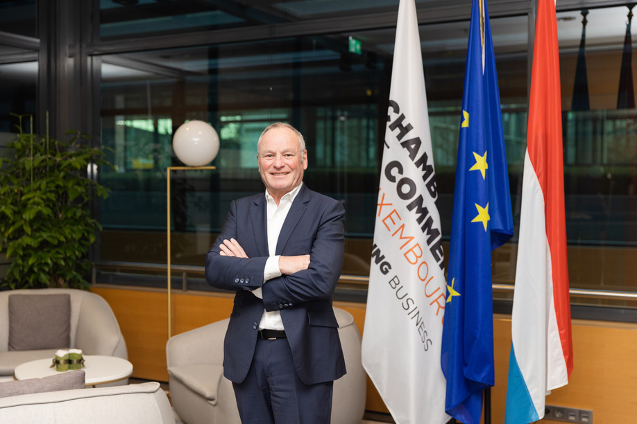 “Luc Frieden is a politician. I am an entrepreneur”, explains the new president of the Chamber of Commerce.  Photo: Romain Gamba/Maison Moderne