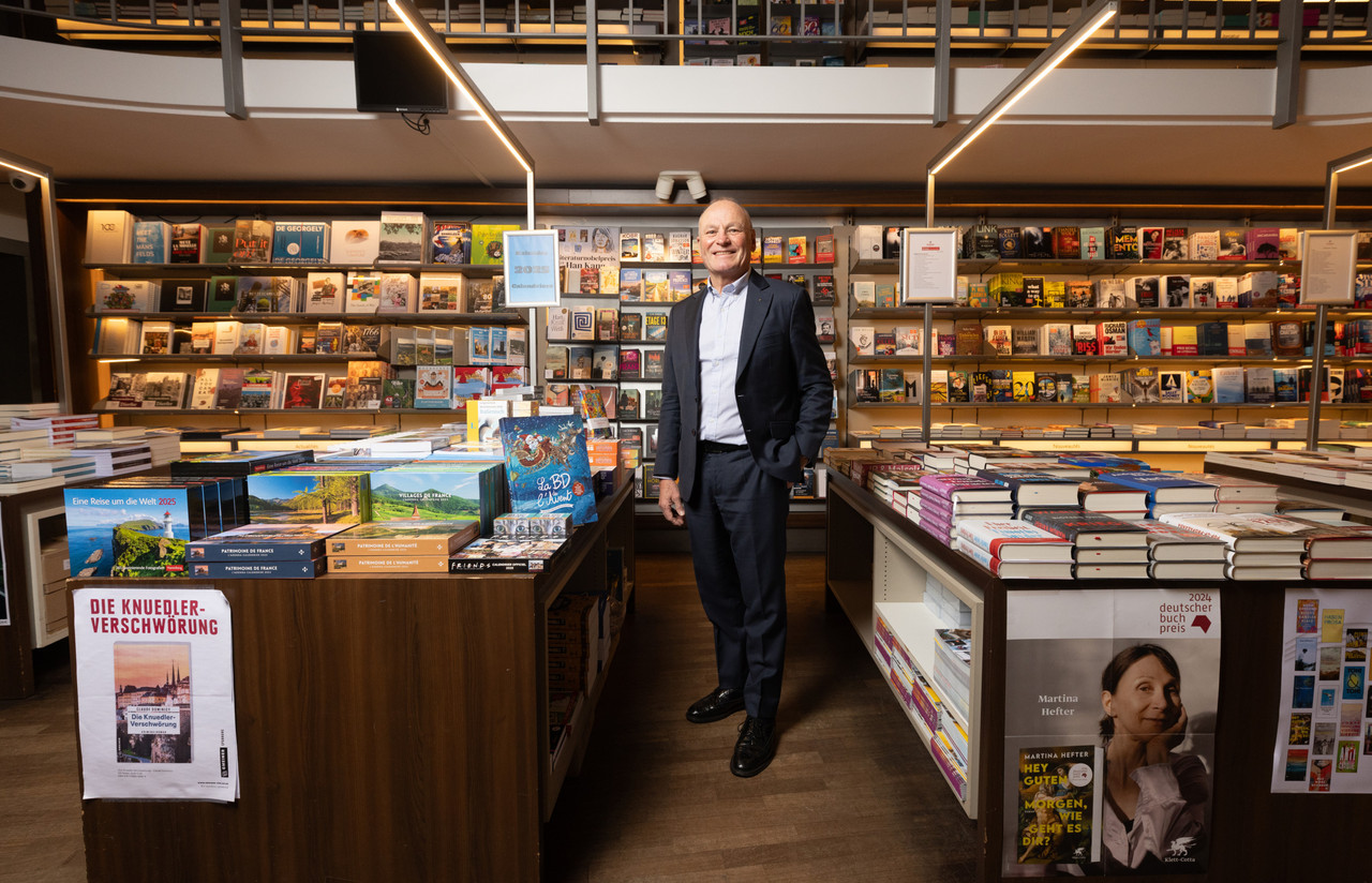 Change and digitalisation are two themes that have guided Fernand Ernster, who runs the Ernster bookstore chain. Photo: Guy Wolff/Maison Moderne