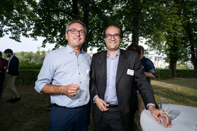 Stephane Pesch (LPEA) and Claude de Raismes (Wendel Luxembourg) at the Luxembourg Private Equity and Venture Capital Association’s (LPEA) summer party, held on 11 July at the Hotel Parc Belle-Vue in Luxembourg City. Photo: Nader Ghavami