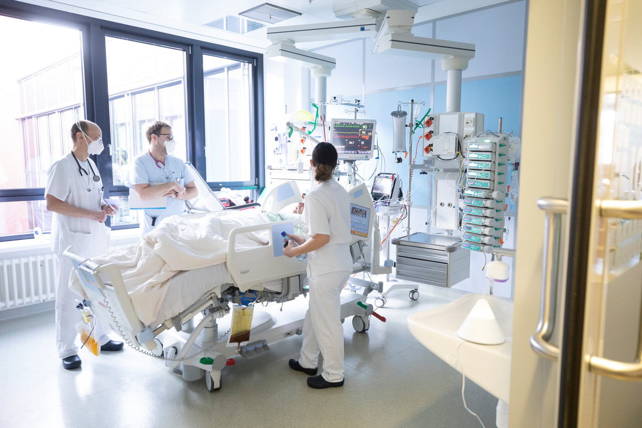Picture of a hospital bed at the CHdN in Ettelbruck during the covid-19 pandemic Library photo: Guy Wolff/Maison Moderne