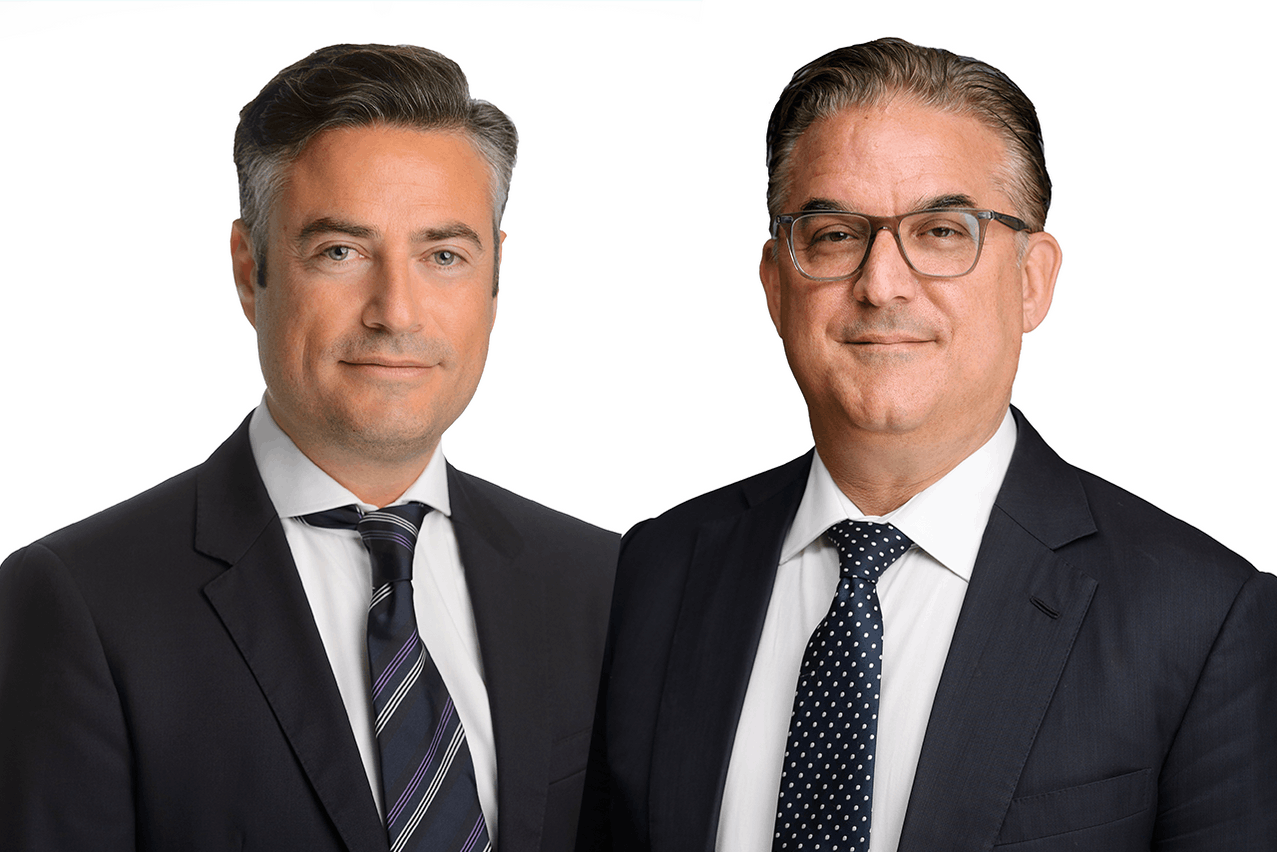(l-r) Michael Curtis, head of private credit strategies, and Marc Preiser, portfolio manager, at Fidelity International, announced the launch of their first European private credit fund this week. Photos: Fidelity International; Montage: Maison Moderne 