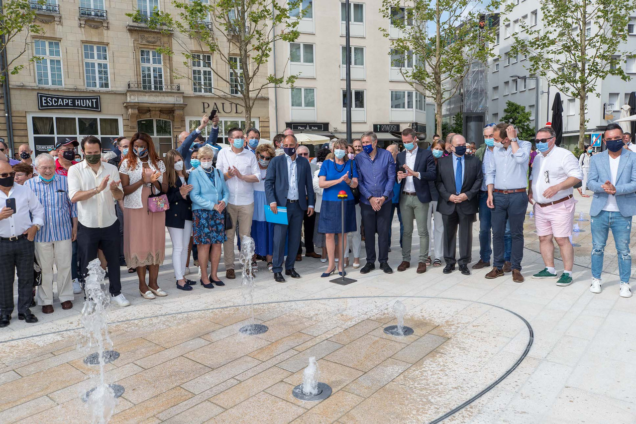 Le nouvel aménagement de la place de Paris, dans le quartier Gare à Luxembourg, a été inauguré samedi 26 juin. (Photo: Photothèque de la Ville de Luxembourg/Laurent Blum)