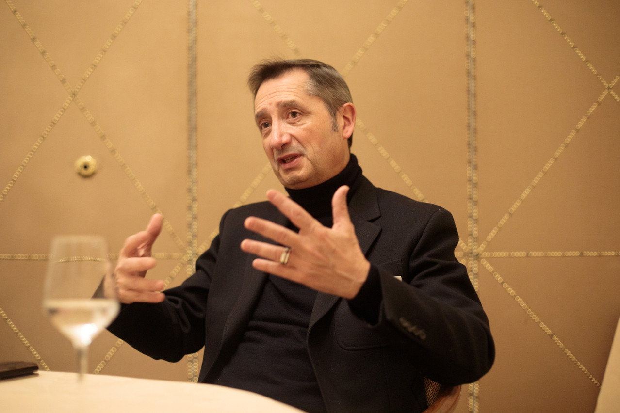 Eric Scotto of the Akuo Foundation is seen during an interview held ahead of a Fondation de Luxembourg conference, 30 November 2022. Photo: Matic Zorman / Maison Moderne