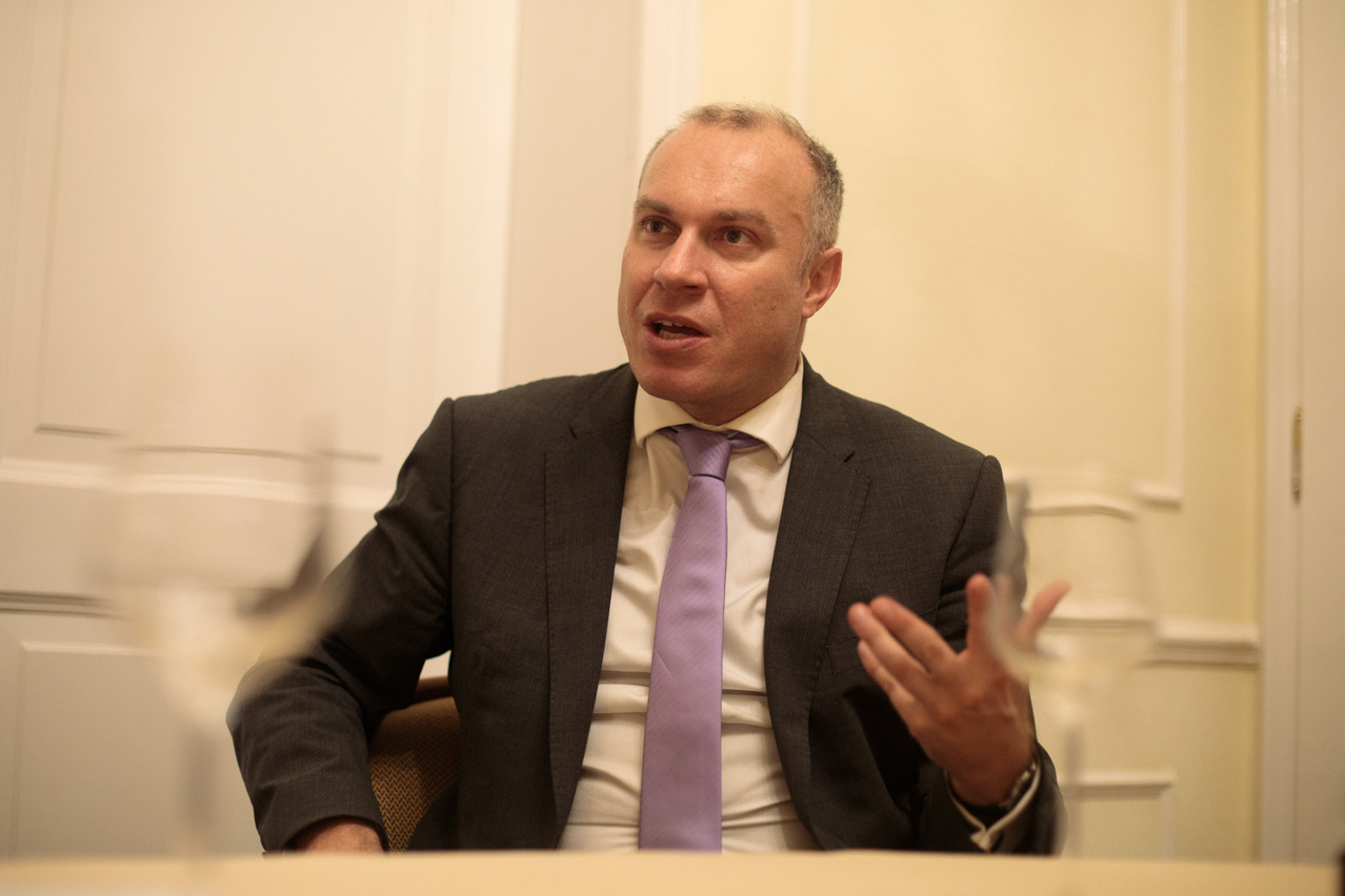 François Gemenne of the IPCC is seen during an interview held ahead of a Fondation de Luxembourg conference, 30 November 2022. Photo: Matic Zorman / Maison Moderne