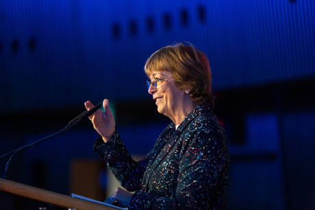 Isabelle Durant intervenait lors de la 37e édition du Stock Exchange Day le 23 mai. (Photo: Bourse de Luxembourg / Raoul Somers)