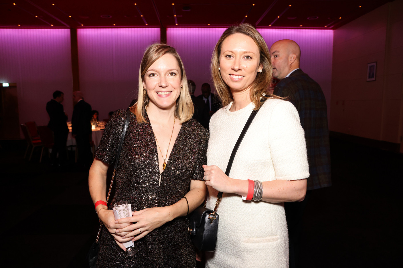 Virginie Laurent (Maison Moderne), on the left, at the 2023 Finance Awards, which took place on Tuesday 21 November 2023 at Casino 2000 in Mondorf. Photo: Eva Krins and Marie Russillo/Maison Moderne