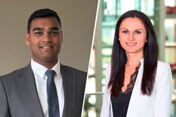 Kenny Panjanaden, partner et responsable luxembourgeois du Centre mondial d’études de marché AWM de PwC, et Emanuela Sardi, partner et co-responsable du pôle  Alternatives Clients & Markets  chez PwC Luxembourg, examinent comment l’Europe peut mobiliser les capitaux institutionnels pour financer l’innovation et la croissance. (Photo: PwC. Montage: Paperjam)