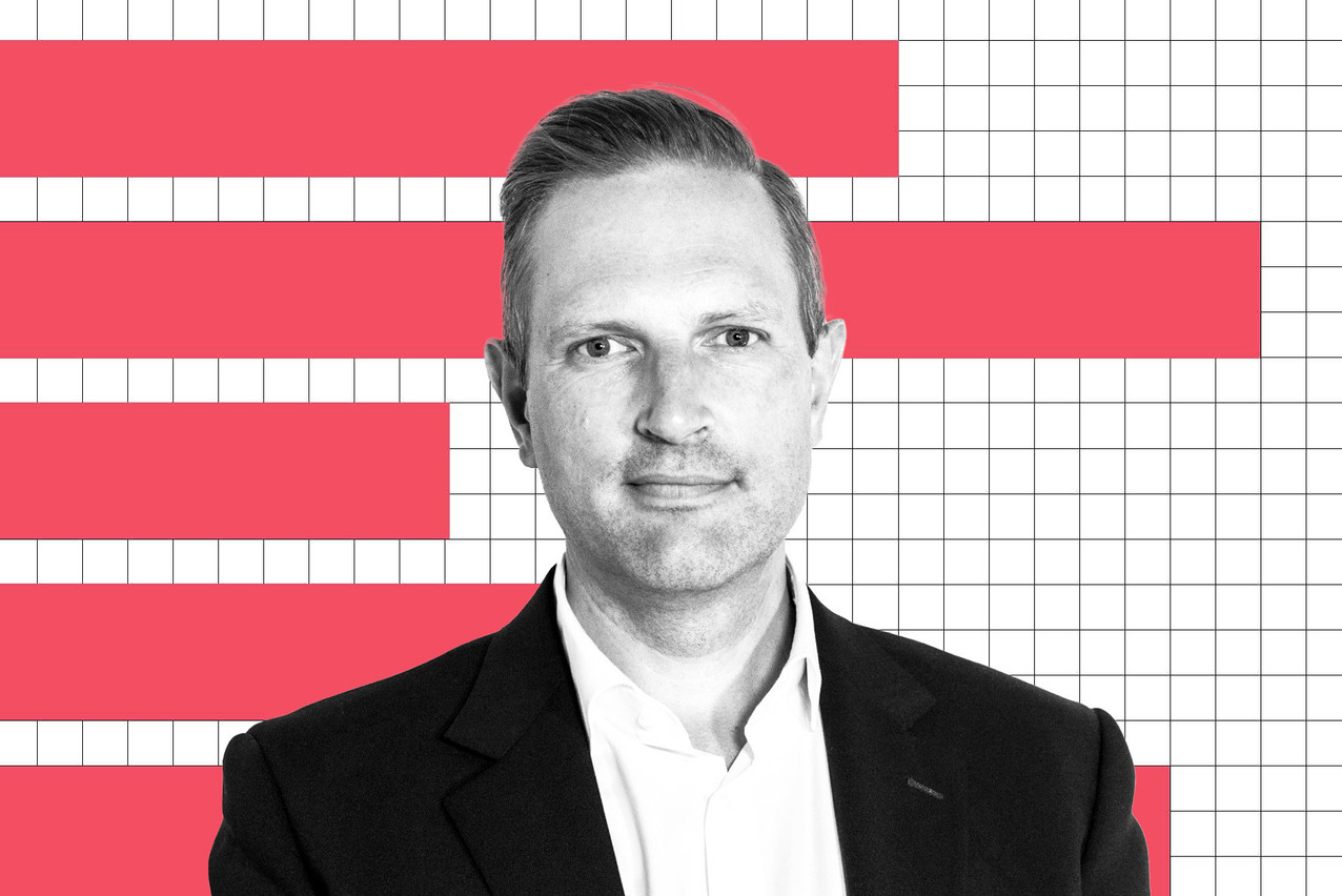 Gabriel de La Bourdonnaye, director of Post Finance. Photo: Post Finance; montage: Maison Moderne