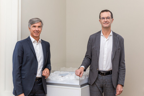 Romain Muller et Christophe Fournage se montrent confiants quant à la finalisation de la mise en occupation des centres Royal-Hamilius et Belval Plaza. (Photo: Romain Gamba/Maison Moderne)