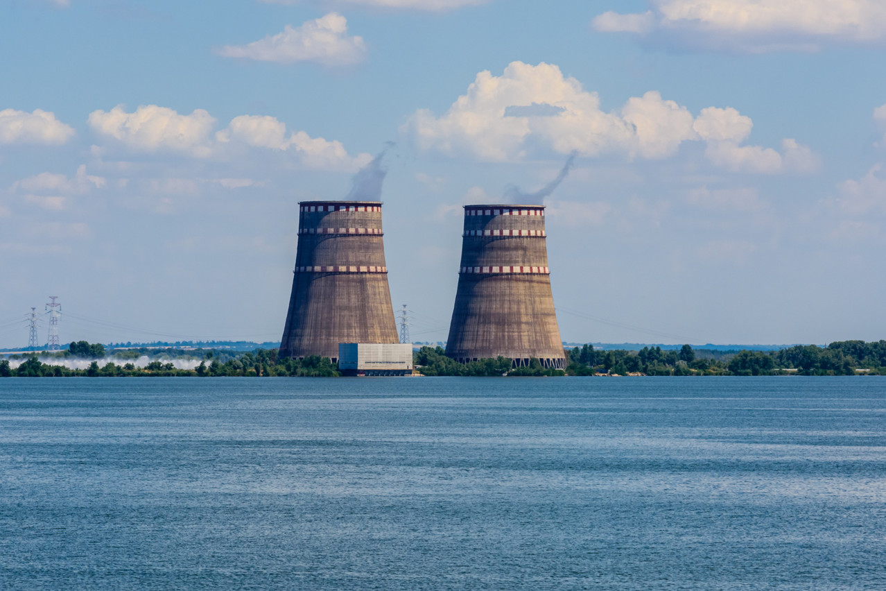 Cooling towers of Zaporizhzhia Nuclear Power Station near city Enerhodar, Ukraine Copyright (c) 2021 Ihor Bondarenko/Shutterstock.  No use without permission.