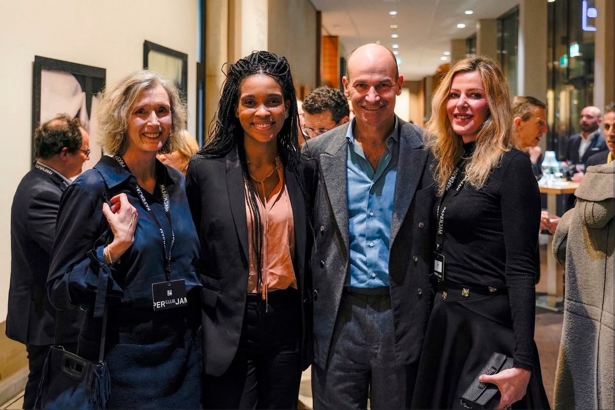 Frauke Brodd (Write and read), Jana Degrott (Real Impact Hub), Daniel Sachs (P Capital Partners) and Gosia Kramer (The Office). Photo: Virginie Willemet/Vyou