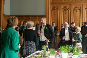 Guests at the Irish embassy’s St Patrick’s Day reception Photo: Matic Zorman / Maison Moderne