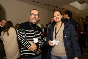 Raphael Cremet (Smile/Neopixl) and Mariam Azougagh (Synechron Luxembourg) at the Paperjam Club’s Workshops Day, held at Neimënster Abbey, 21 January 2025. Photo: Eva Krins/Maison Moderne