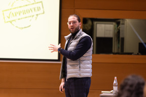 Edvin Ceman (Pétillances) at the Paperjam Club’s Workshops Day, held at Neimënster Abbey, 21 January 2025. Photo: Eva Krins/Maison Moderne