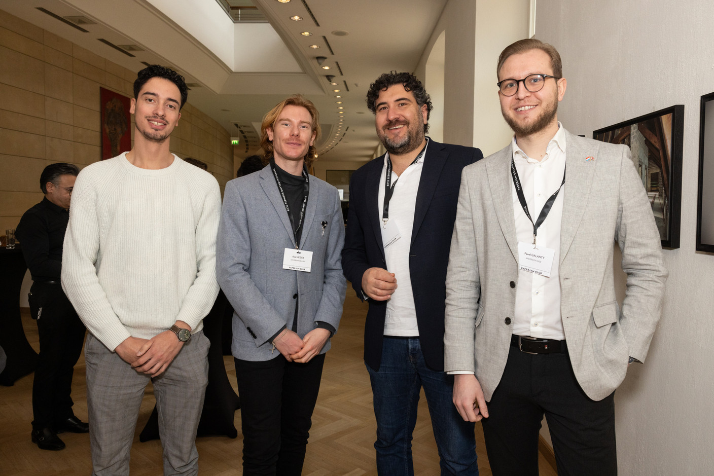 Axel Mezier (Governance.com), Dimitar Frangov (Advizia) and Pawel Galanti (Anderson Wise) at the Paperjam Club’s Workshops Day, held at Neimënster Abbey, 21 January 2025. Photo: Eva Krins/Maison Moderne