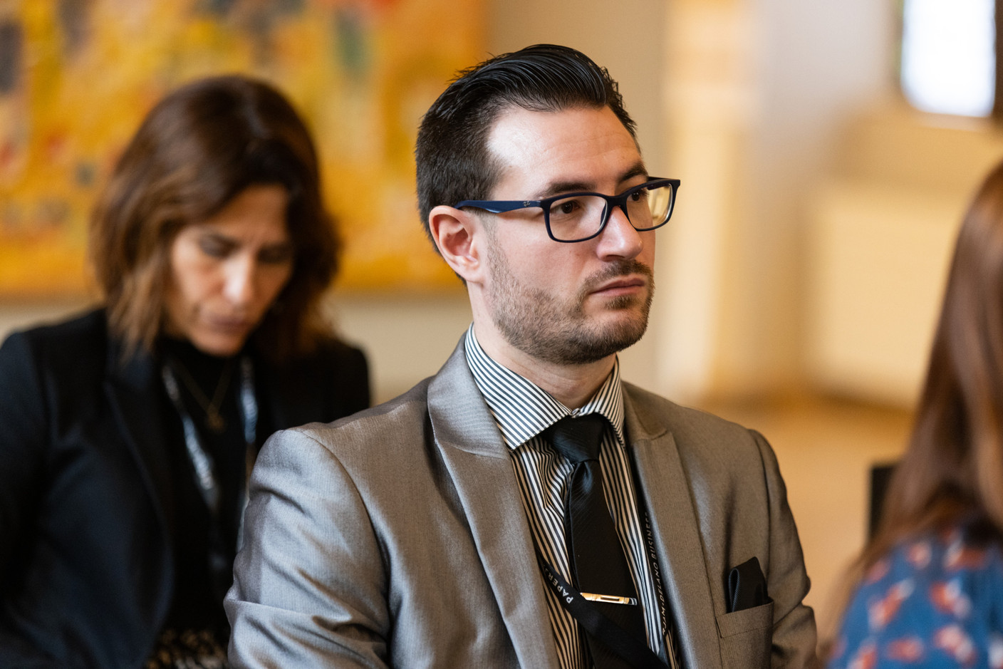 Nicolas Gordi-Lopez (AKD) at the Paperjam Club’s Workshops Day, held at Neimënster Abbey, 21 January 2025. Photo: Eva Krins/Maison Moderne