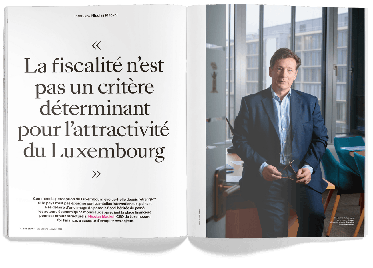 Interview avec Nicolas Mackel, CEO de Luxembourg for Finance. (Photo: Matic Zorman)