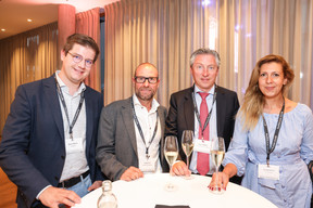 Benoît Frisch (Be Fresh), Thierry Stas (Maprima Luxembourg), Pascal Gerard (Edmond de Rothschild Europe) et Irina Rojnova (Storyboros). (Photos: Marie Russillo/Maison Moderne)