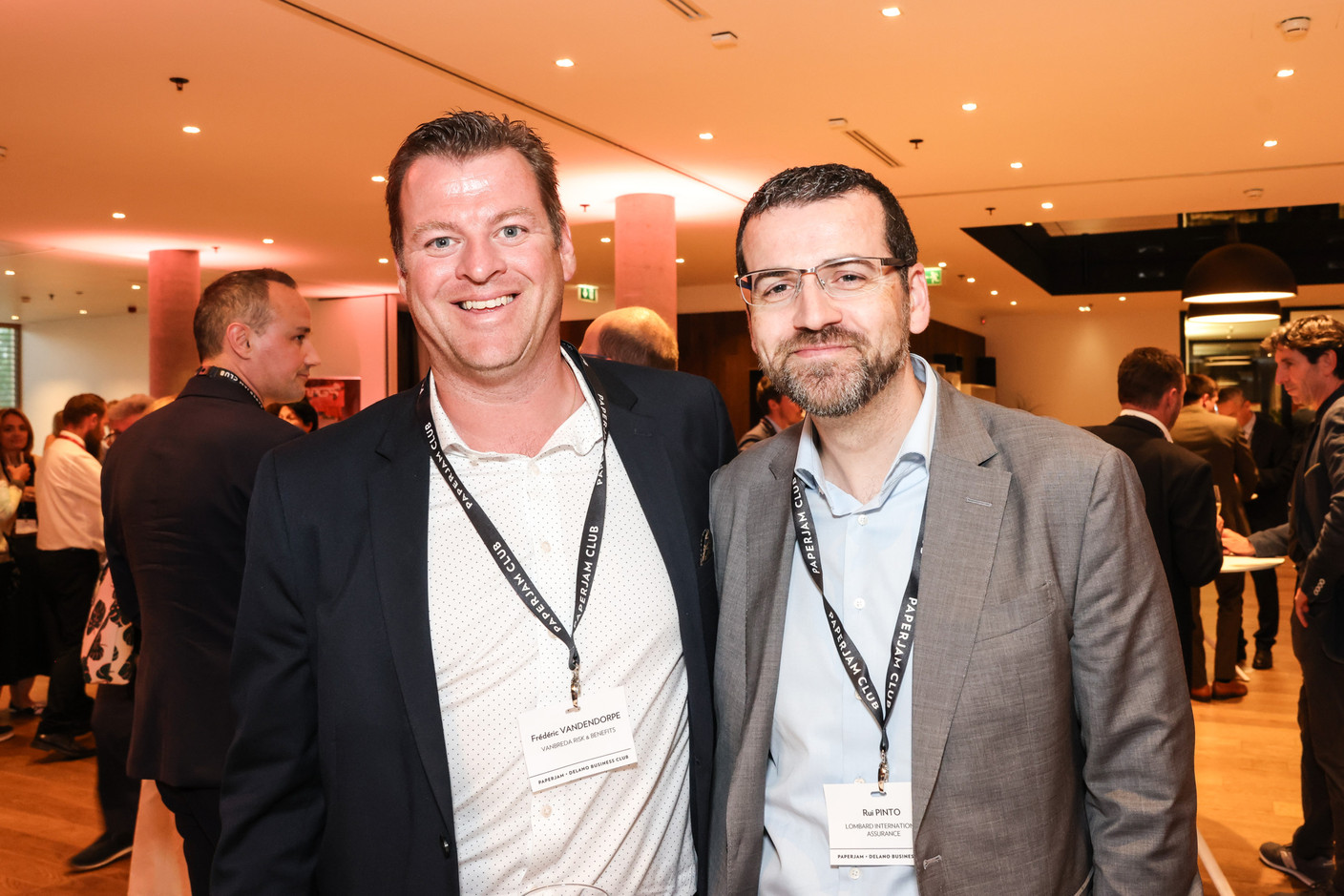 Frédéric Vandendorpe (Vanbreda Risk & Benefits) et Rui Pinto (Lombard International Assurance). (Photos: Marie Russillo/Maison Moderne)