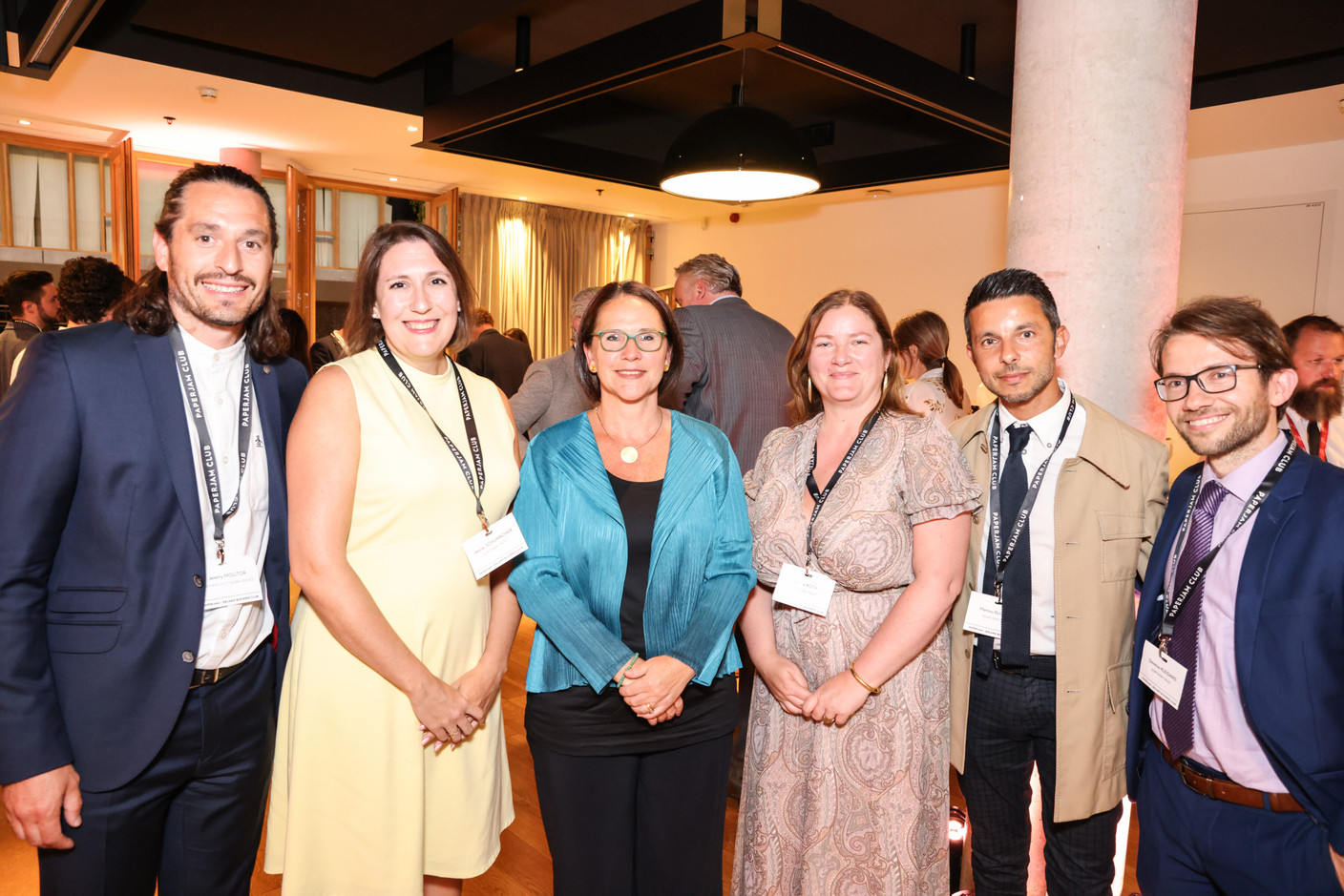 Jeremy Molitor (Northern Trust Global Services), Jessica Schumacher (Northern Trust), Yuriko Backes (DP), Valérie Roth, Martino Ruggieri et Dimitrios Kleisiaris (Northern Trust). (Photos: Marie Russillo/Maison Moderne)