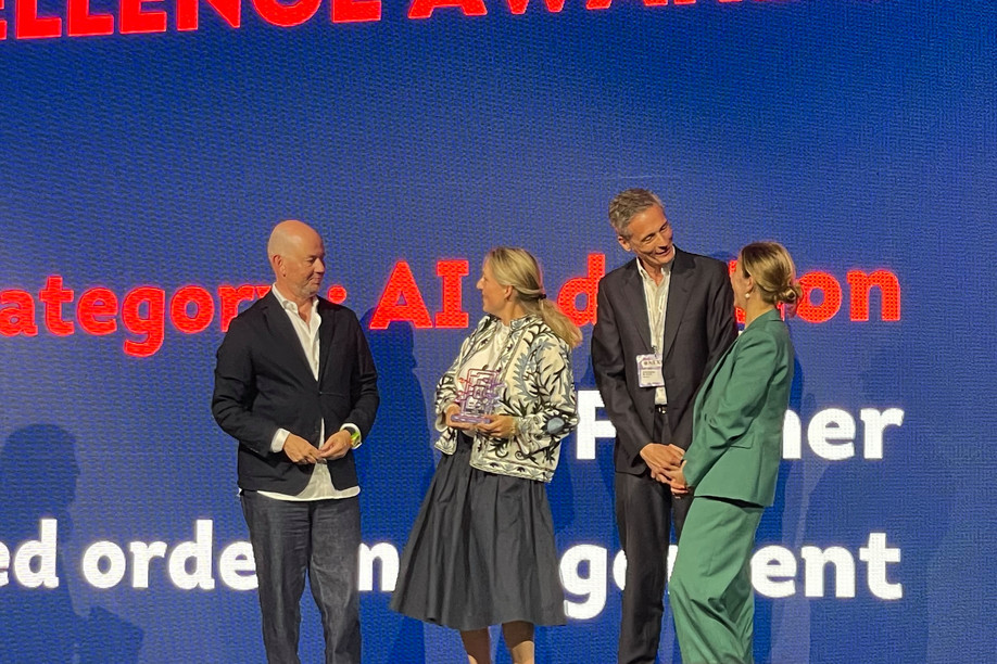 From left to right: Jean-Louis Schiltz, vice-chairman of Fedil; Carole Müller, CEO of Fischer; Christophe de Gréift, AI & advanced analytics director at Resultance, and minister Elisabeth Margue. Photo: Clémentine Cailleau