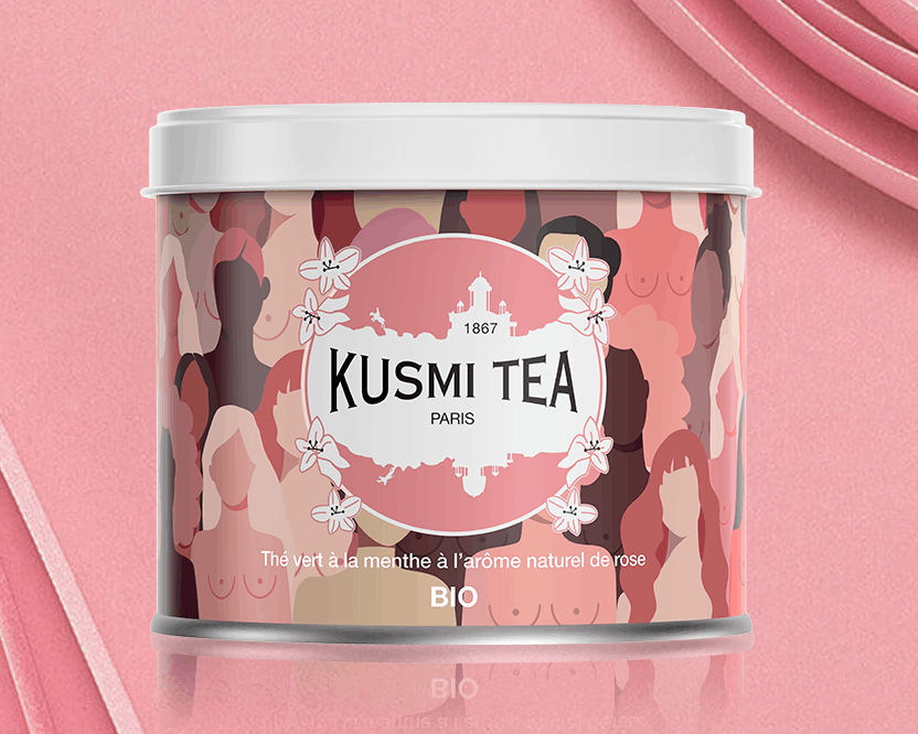 Kusmi Tea is donating the proceeds of its Pink October mint/rose tea to a charity that supports the cause of breast cancer. (Photo: Kusmi Tea)