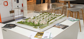Vue de la maquette du projet à Bertrange.  (Photo: Format)