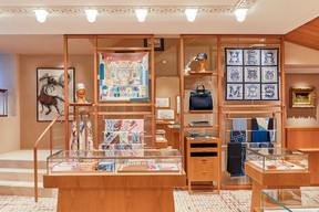 The store showcases all 16 Hermès métiers Timothée Chambovet