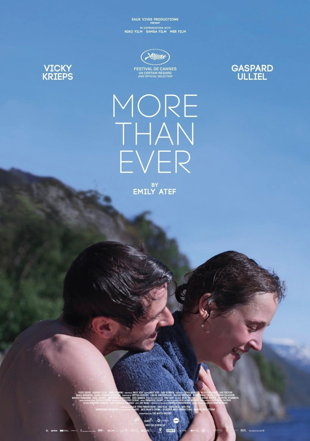 The poster for the film 'More than ever', in which Vicky Krieps shares the screen with Gaspard Ulliel. (Photo: Samsa Film)
