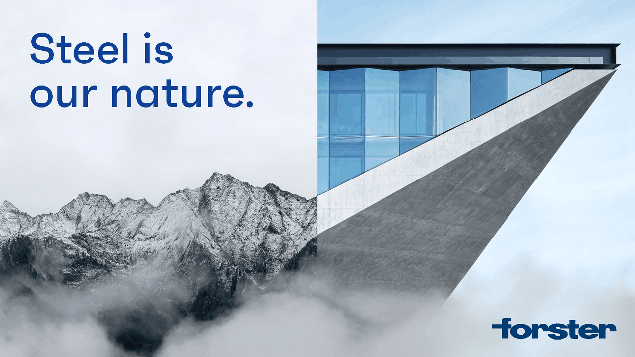 Forster combines the excellence of metal and architecture to shape robust and innovative structures. A perfect fusion of nature and technology. Photo: Reynaers Aluminium