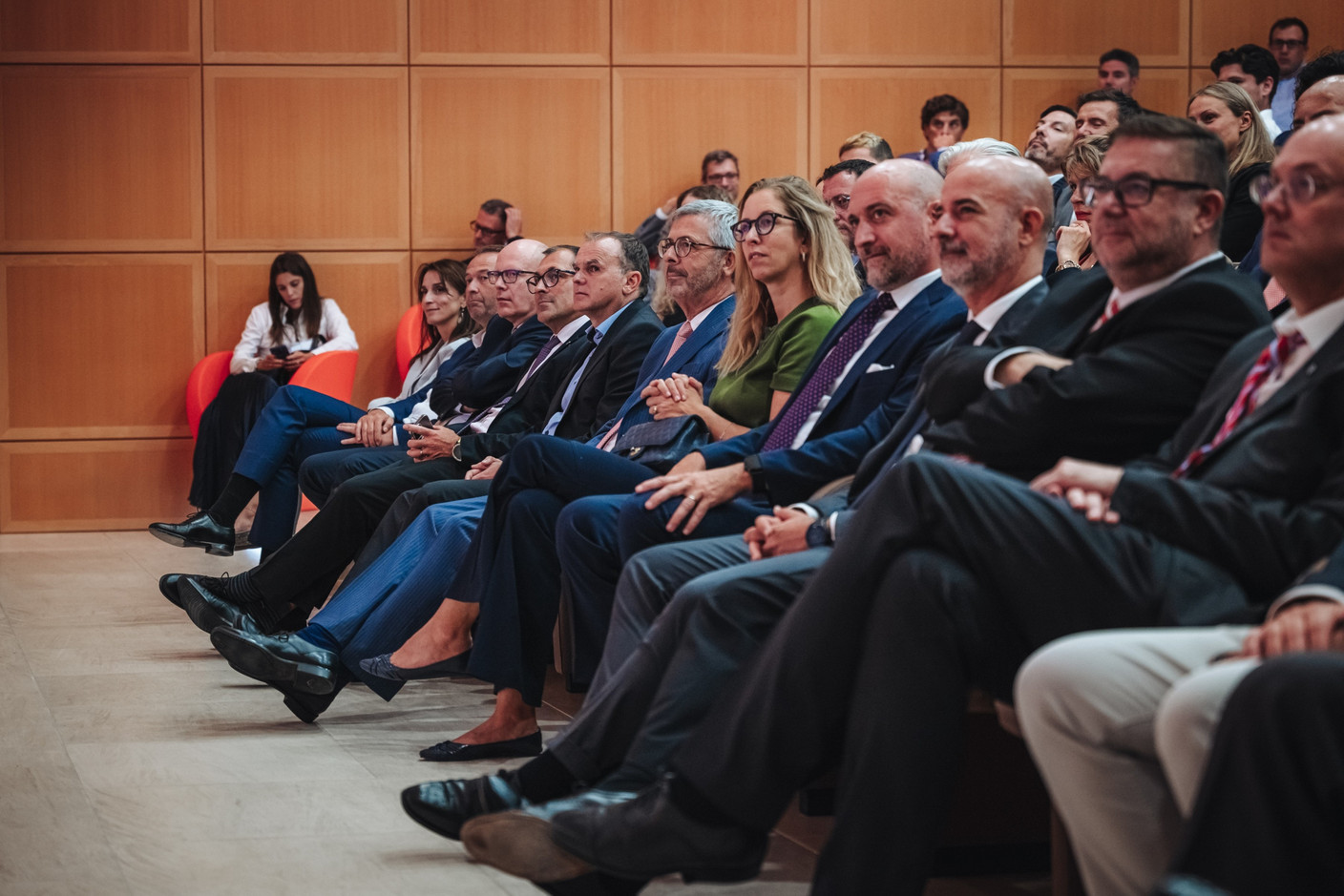 Participants au Forum de réflexion financière prospective de la LFMA, qui s’est tenu le 12 septembre 2023 au Mudam. (Photo : Sabino Parente)