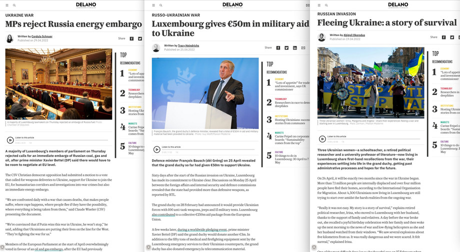 Nine in ten respondents said they follow news about the war in Ukraine several times a week Maison Moderne