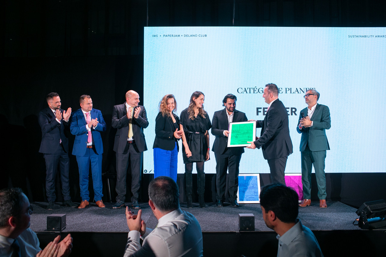 Digital Inclusion, Moulins de Kleinbettingen, SES and Ferber Group (our photo) were honoured on Tuesday 25 October at a ceremony in PwC Luxembourg's Crystal Park. (Photo: Matic Zorman/Maison Moderne)
