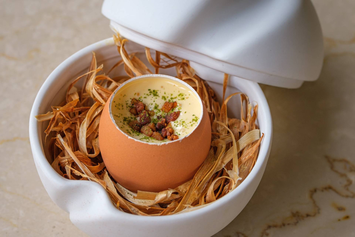 Surprise egg, creamy and delicious. Photo: Eléonore Arnold