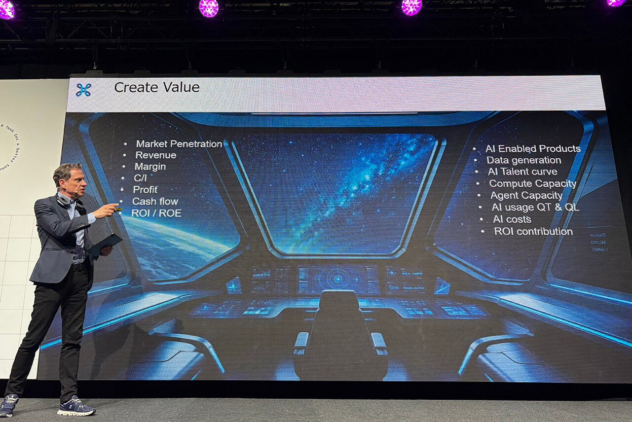 Frank Roessig, head of AI Solutions at Proximus NXT, warns against dependence on tech giants and the loss of control over data. (Photo: Alix Bellac)