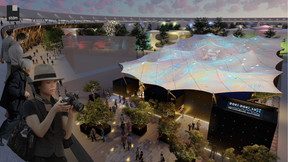 An artist’s rendering of Luxembourg’s planned pavilion at the 2025 World Expo in Osaka, designed by the architecture firm Steinmetzdemeyer. Image credit: Steinmetzdemeyer