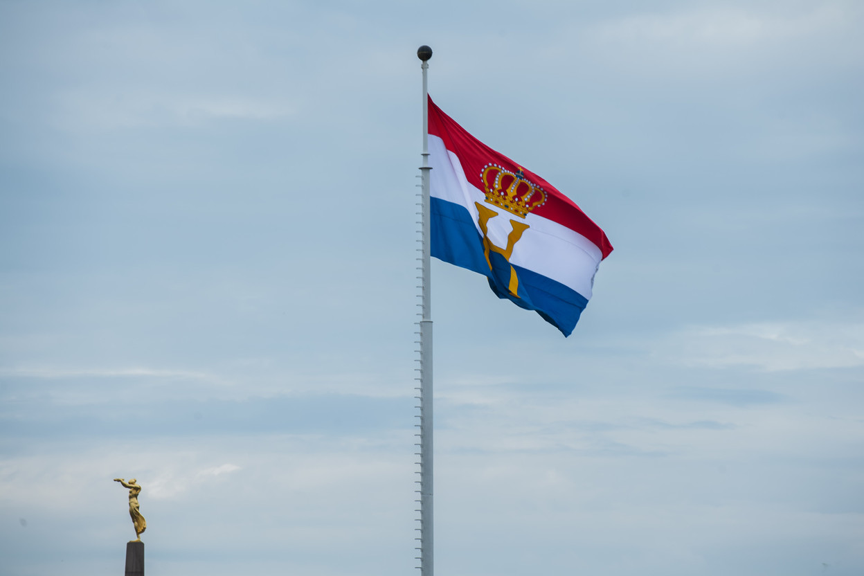 Illustrative photo shows Luxmebourg flag with the insignia of Grand Duke Henri Nader Ghavama