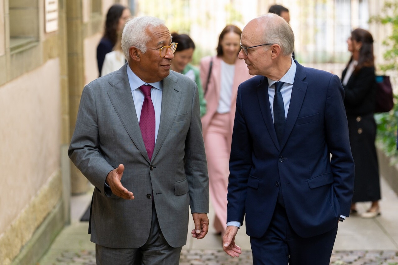 Facing European Council president António Costa, Luc Frieden reiterated his red lines on the issue of new own resources for the European Union budget. (Photo: SIP/Emmanuel Claude)