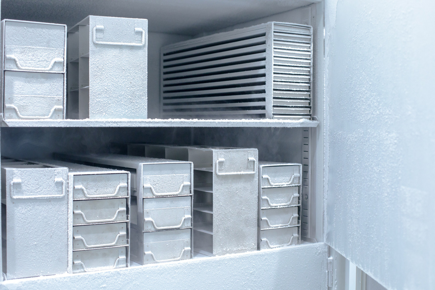 Un réfrigérateur peut contenir de 50.000 à 300.000 doses de vaccin. (Photo: Matic Zorman / Maison Moderne)