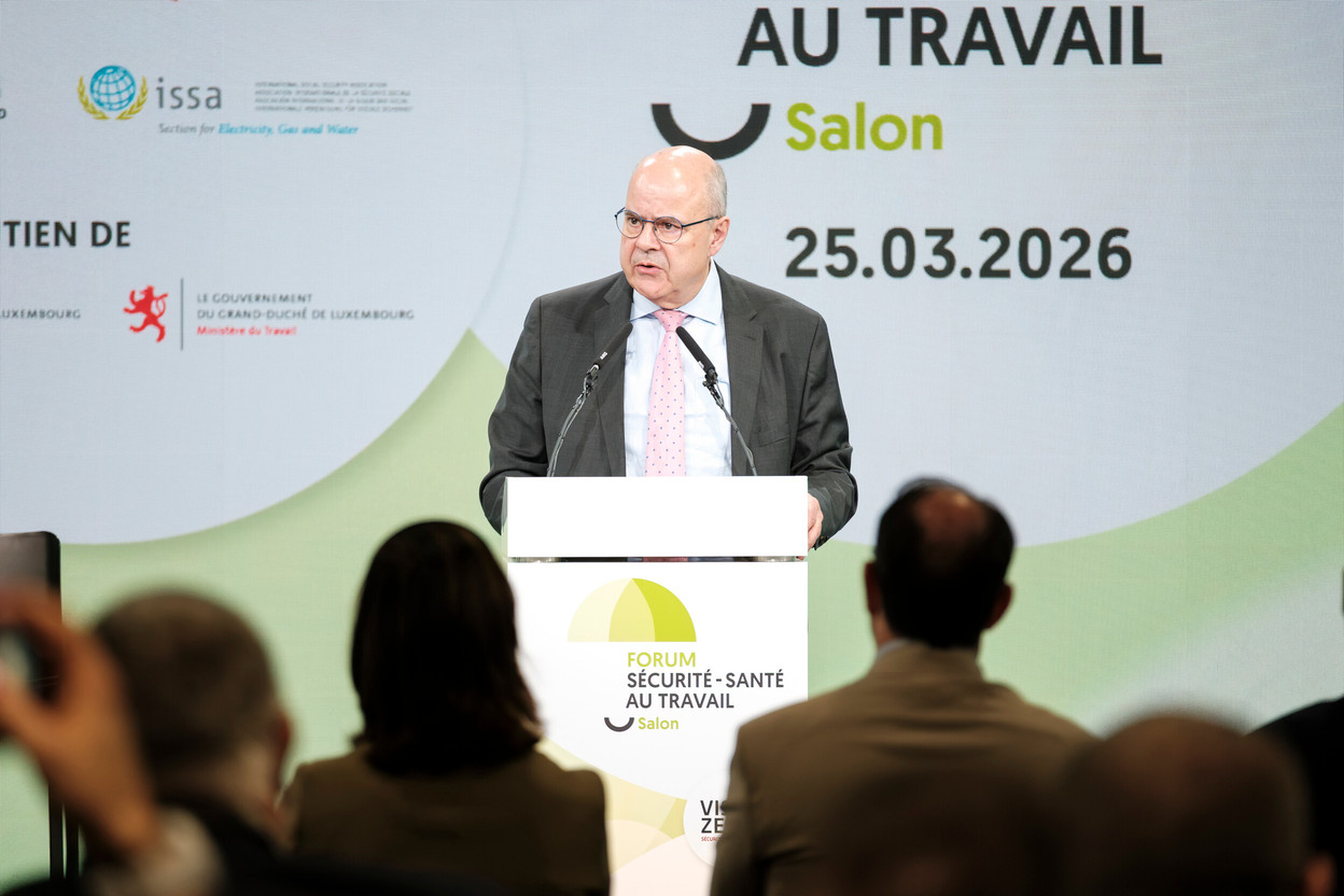 The Minister of Labour, Marc Spautz, greeted the participants in this competition, which rewards those who adopt good practices in favour of well-being or health at work. Photo: Pancake! Photographie