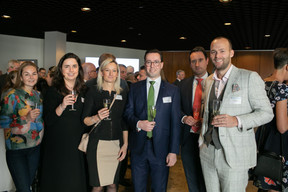 Agnieszka Parisse of Anderson Wise (third from left), Christophe Ernzen of Allen & Overy (third from right), Nicolas Hamblenne of PWC Legal (on right). Photo: Matic Zorman / Maison Moderne