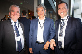 Etienne Pierre (Pictet & Cie), Jean-Daniel Roch, Falk Fischer (Bank Julius Baer Europe). Photo: Eva Krins/Maison Moderne