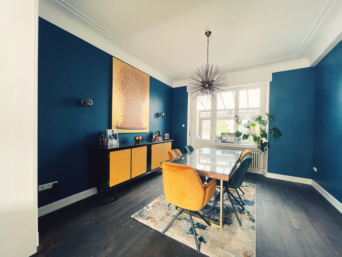 The dining room of this home in Ettelbruck was completely refurbished. Photo provided by Rachel & Michael